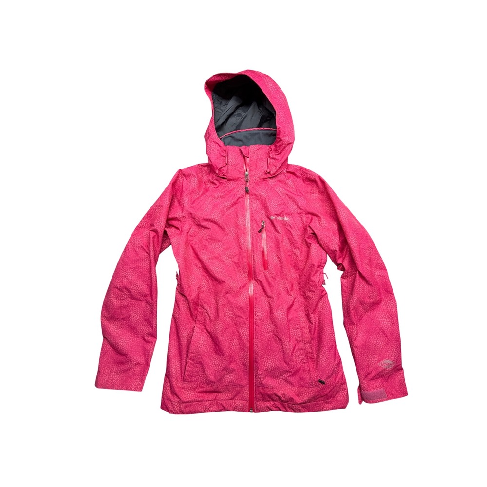 Columbia Womens Pink Omni-Tech Interchange Ski Jacket Hooded Shell XL7069 Small